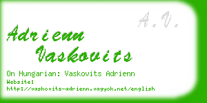 adrienn vaskovits business card